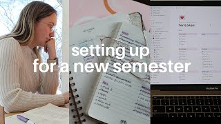 HOW I PREPARE FOR A NEW SEMESTER AT UNI  schedule organisation apps  notion tutorial [upl. by Phi]