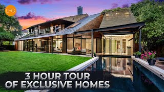 YOU MUST SEE THESE EXCLUSIVE MILLIONAIRE HOMES  3 HOUR TOUR OF LUXURY REAL ESTATE 2024 hometour [upl. by Atterys968]