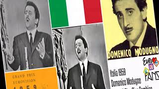 Domenico Modugno Piove FESTIVAL DE SANREMO 1959 N° 1 [upl. by Anivlem]