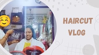 Haircut vlog  haircut for short hair  haircut CharmingRiya14 [upl. by Eimoan47]