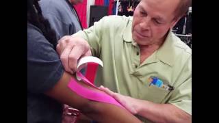 Franco Columbu  elbow taping [upl. by Earlene729]