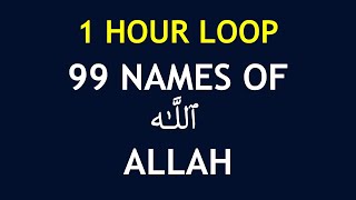 1 HOUR LOOP  99 Names of Allah  Easy to Memorize [upl. by Gnauq]