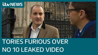 MPs anger as Downing Street staff seen in leaked video joking about Christmas party  ITV News [upl. by Baldridge]