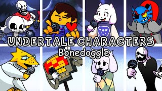 FNF Bonedoggle but Every Turn UNDERTALE Character Sings It [upl. by Au]