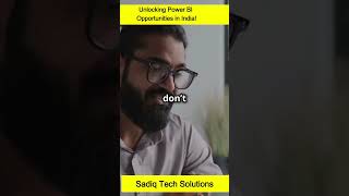 Unlocking Power BI Opportunities in India sadiqtechsolutions technology webapplication jobs [upl. by Aicatsal]