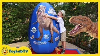 Giant Egg Surprise Opening Jurassic World Dinosaur Toys Kids Video Videos For Kids [upl. by Irvine897]