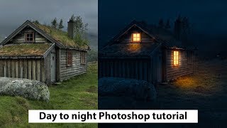 DAY TO NIGHT  2019  PHOTOSHOP TUTORIAL  EASY STEPS [upl. by Howzell134]