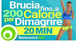 Esercizi per Bruciare 200 Calorie in 20 Minuti e Dimagrire Velocemente  Perdere Peso a Casa [upl. by Trueblood]