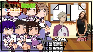 💜 Haikyuu reacts Semi as Jade West  Haikyuu x Victorious  Slight Shirabu x Taichi 💜 [upl. by Nolrac]