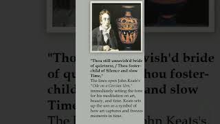 Ode on a Grecian Urn by John Keats Ode poem english literature ytshorts shorts [upl. by Raynard]