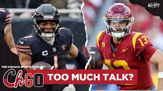 Are we talking about Caleb Williams and Justin Fields too much  The Chicago Sports Podcast [upl. by Attenor55]