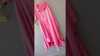 Pink long gown with fant and shawl shorts [upl. by Drugge]