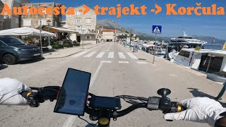 Korčula  od trajekta do plaže električnim romobilom Egoni S66 [upl. by Kcinom]