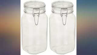 Bormioli Rocco Fido Clear Glass Jar with 85 mm Gasket 15 Liter Pack of 2 review [upl. by Aracot]