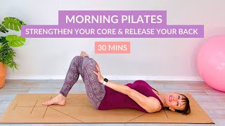 30 Min Morning Pilates Full Body Workout Live  Strengthen your Core and Release your Back [upl. by Selyn]