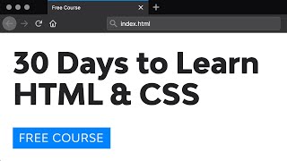 Course Introduction 30 Days to Learn HTML and CSS [upl. by Abbotsun459]