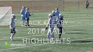 Jack Cleary Marquette 23 Fall 16 Lacrosse Highlights [upl. by Attlee]