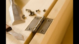 4 Steps to Add Hinges on a Dovetail Chest with Hand Tools [upl. by Sualkcin489]