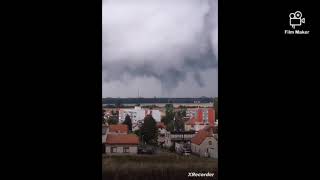 tornado in Czech 682023 Zvěřínek Nymburk [upl. by Ainegul]