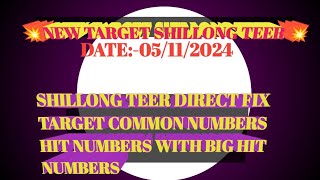 today shillong teer fix targetDt5 November 2024 [upl. by Aniles]