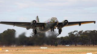 Canberra Bomber Takes Off [upl. by Marsiella]