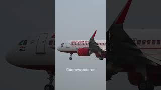 AIR INDIA A320 NEO landing at Chennai Airport shorts aviation airindia a320 landing chennai [upl. by Mutat68]