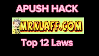 APUSH HACK  Laws to know right now [upl. by Jeanne]