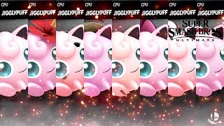 Super Smash Bros Ultimate All Jigglypuff Costume Gameplay [upl. by Mihalco960]