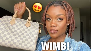 Whats In My Bag  Louis Vuitton Speedy 25 AZUR [upl. by Aimat]