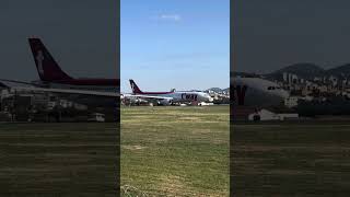 Tway Air Airbus A330343 take off on the runway of Jeju Airport Korea [upl. by Darryl]