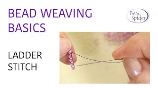 Bead Weaving Basics  Ladder Stitch [upl. by Atirys]