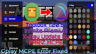 TOOLBOX FOR MCPE 12051 INFINITE PREMIUM XRAY UPDATE BY FARIZ MCPE [upl. by Campos]