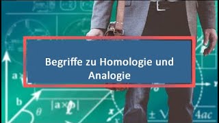 Begriffe zu Homologie und Analogie [upl. by Botti]