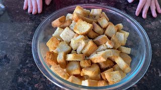 Air Fryer Croutons Recipe  How To Make Homemade Croutons In The Air Fryer [upl. by Katha182]