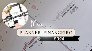 MOSTRANDO O MEU PLANNER FINANCEIRO 2024 [upl. by Fitalludba]