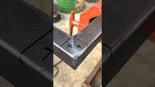 Cutting tricks technique to connect this metal square tube welding [upl. by Talmud]