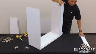 Euro Frameless Wall Cabinet Assembly [upl. by Brantley448]