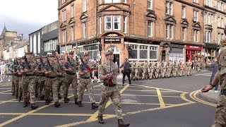 The Black Watch 3 SCOTS homecoming parade around the City of Perth Scotland Sept 2018 [upl. by Sage]