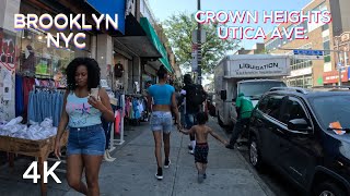 BROOKLYN 4KWALKING TOUR OF CROWN HEIGHTS AND UTICA AVE NYC USA 07 06 23 [upl. by Wickman]