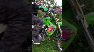 1997 Kawasaki KX80 2Stroke Start Up Soundcheck Dep s2 shorts [upl. by Aem]