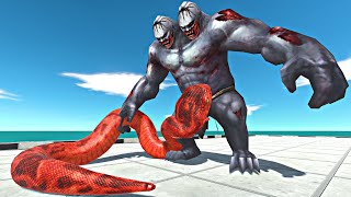 Two Head Zombie Goro vs Red Team on Lava Tank  Animal Revolt Battle Simulator [upl. by Hutchings273]