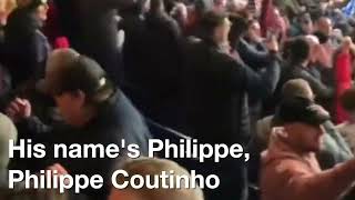 Brilliant Philippe Coutinho chant from the Aston Villa fans [upl. by Brost]