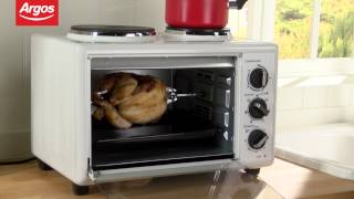 Cookworks KHB28RC10SKH White Mini Oven with Hob Argos Review [upl. by Joceline141]