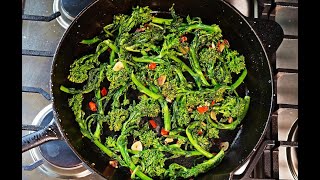 Simply Delicious Rapini broccoli rabe  CaribbeanPotcom [upl. by Leirda236]