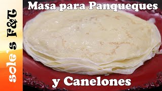 Masa para Canelones y Panqueques Super esponjosa y Liviana [upl. by Ahsatak404]