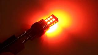 iJDMTOY 15SMD 7443 T20 LED Brake Light Bulbs w StrobeFlashing Feature Demo [upl. by Nnaecarg]