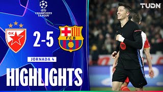 HIGHLIGHTS  Estrella Roja vs Barcelona  UEFA Champions League 2425  TUDN [upl. by Lali]