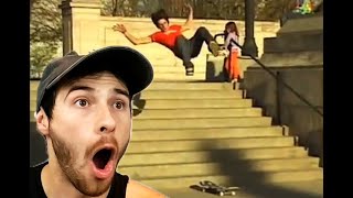 First man to do parkour on a skateboard [upl. by Nueoras]