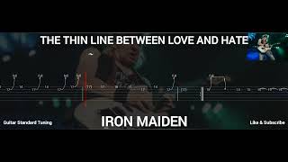 IRON MAIDEN  THE THIN LINE BETWEEN LOVE AND HATE  TAB GUITAR [upl. by Anitrak]