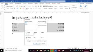 Word Tabulazioni [upl. by Okram]